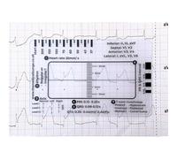 ECG 7 Step Ruler, ECG Plastic Ruler, Transparent EKG Pocket Card Measuring Tool, Pocket sized 8.6cm x 5.4cm, for Students, Paramedics, EMT's, Nurses & Doctors