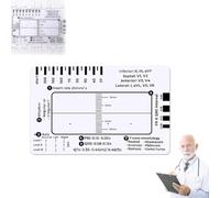 ECG 7 Step Ruler ECG Ruler Plastic Ruler Measuring Tool for ECG/EKG Interpretation Transparent Portable ECG Reference Tool Plastic Ruler Measuring Assessment Tool EKG Badge Card Follow a 7 Step Plan
