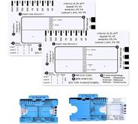 ECG 7 Step Ruler,ECG Ruler Plastic Ruler Measuring Tool, Transparent EKG Calipers Measuring Tool,Portable ECG Assessment Tool EKG Card,Easy-to-Carry ECG Ruler, Follow a 7 Step Plan (2 Pcs)