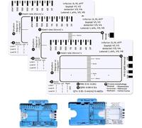 ECG 7 Step Ruler,ECG Ruler Plastic Ruler Measuring Tool, Transparent EKG Calipers Measuring Tool,Portable ECG Assessment Tool EKG Card,Easy-to-Carry ECG Ruler, Follow a 7 Step Plan (3 Pcs)