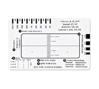 ECG 7 Step Ruler Portable Pocket-Sized EKG Measuring Card ECG Guide Measurement Tool for ECG Observation