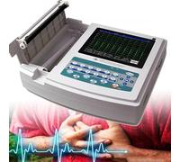 ECG EKG Monitor, Touch Screen Digital 12 Channel Machine with PC Software for Medical Vital Sign Monitoring in CCU ICU