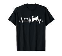 ECG Heartbeat Pulse Golden Retriever with a Heart T-Shirt