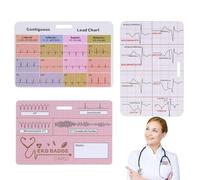 ECG Interpretation Book - Quick Interpretation of ECG 3 Pieces ECG Accessories with Heart Reference Values for ICU Work and Emergencies