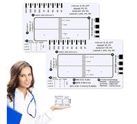 ECG Pocket Card, 2PCS ECG Ruler, ECG 7 Step Ruler, Transparent ECG Card, ECG Ruler Pocketcard, ECG Made Easy by Following a 7 Step Plan, for Students Paramedics EMT's Nurses Doctors (8.7cm x 5.4cm)