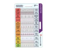 Ecg Pocket Card - Ecg Ruler | Ecg Card | ECG Rhythm Pocket Cards | EKG Rhythm Interpretation Badge Card | ECG/EKG Rhythm Guide Pocket Card | EKG Badge Card | Double-Sided ECG Rhythm Interpretation Car