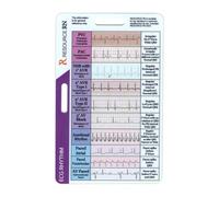ECG Rhythm Pocket Cards - Ekg Rhythm Interpretation Badge Card | Double Sided ECG/EKG Rhythm Calipers Pocket Card, EKG Badge Card for Health Care Professionals, Students Studying, Registered Nurses