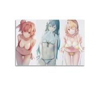 ECGDFWAZ My Teen Romantic Comedy SNAFU Anime Art Sexy Girl Canvas Poster Wall Art Decor Living Room Bedroom Decoration Posters 08x12inch(20x30cm) Unframe-style