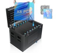 ECGOIOE LED Display Screen Transport Road Case for Holds 8 PCS Screens Video Wall Panel Flight Plastic Case Huge Heavy Duty Rolling Storage Box for Stage Event Equipment with Wheels and Secure Locking