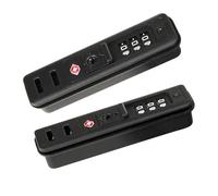 Ech.Apr Travel Locks TSA Approved, 2 Pack Built-in Combination Luggage Replacement Locks, 3-Digit Code TSA Suitcase Lock for Backpack, Baggage, Travel Bags Black - JS-522