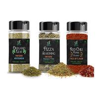ECH Green Velly Pizza Seasoning, Oregano Leaves & Chilly Flakes Combo (100g+70g+ 70g)) | Italian Seasoning | Pizza Masala | Seasoning for Pizza and Italian Foods | Gluten Free