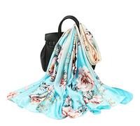 Écharpe en soie Silk Scarf Women Shawl White Scarf Stain Neckerchief Head Wraps Ladies Beach Shawl Vintage Bridal Belt Chiffon Scarf Muslim Colourful Cloth Christmas Decorations Scarf