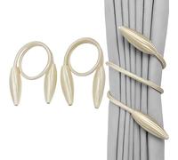 Echehi 2-Pack Modern Geometric Styles Curtain Tie Backs, Adjustable Twistable Curtain Ties for Home Curtains and Curtain Decoration. Beige