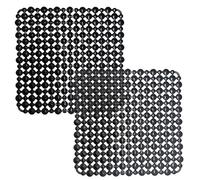 Echehi 2 Pack Sink Protector Mat, 27 x 27 cm DIY Cut Sink Protector for Kitchen Stainless Steel Sink, Fast Draining Mat Sink Protector for Dishes and Glassware. Black