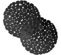 Echehi 2 Pack Sink Protector Mat, 29 x 29 cm DIY Cut Sink Protector for Kitchen Stainless Steel Sink, Fast Draining Mat Sink Protector for Dishes and Glassware. Black