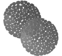 Echehi 2 Pack Sink Protector Mat, 29 x 29 cm DIY Cut Sink Protector for Kitchen Stainless Steel Sink, Fast Draining Mat Sink Protector for Dishes and Glassware. Grey