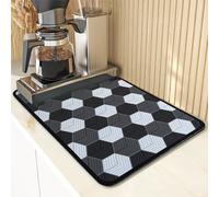 Echehi 2pcs Drying Mat for Kitchen Counter, 50 x 30 cm Self Drying Mat Kitchen for Kitchen Counter, Coffee Machine, Dish Rack. Rhombus