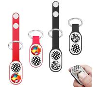 Echehi 2pcs Fidget Keyring, Portable Stress Relief Toy, Anxiety Relief & Focus, Ideal for Adults and Kids. Red, Black