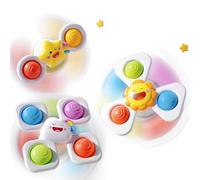 Echehi 3pcs Suction Spinners for Babies, Baby Bath Toys, Sensory Toys for Toddlers. Sun
