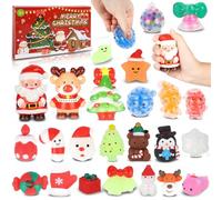 Echehi Advent Calendar 2025, 24 PCS Christmas Snowman Mochi Squishy Advent Calendar, With 3 Big Slow-Rising + 21 Small Festive Figures, Advent Calendar 2025 For Kids, Boys, Girls