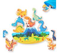 Echehi Dinosaur Balance Building Blocks, 11-Piece Educational Stacking Toy for Toddlers 18+ Month, STEM Learning, Fine Motor Skills & Parent-Child Interaction