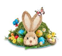 Echehi Easter Bonnet Kit for Boys - Easter Bonnet Decorations Kit Includes Bunny Head, Colourful Eggs, Chicks, Butterflies, Flowers- Creative Easter Hat Making Kit