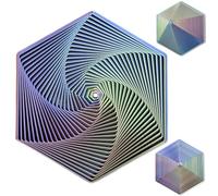 Echehi Gradient Fractal Fidget Hexagons for Kids Adults, 3D Spiral Visual Design Relieve Anxiety, Release Rtress Toys. Gradient Purple