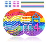 Echehi Silicone Double Sided Sensory Activity Board, Suitable for Children and Adults to Relieve Stress, Anxiety, Adhd. Circle