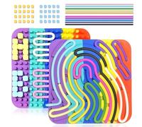 Echehi Silicone Double Sided Sensory Activity Board, Suitable for Children and Adults to Relieve Stress, Anxiety, Adhd. Square