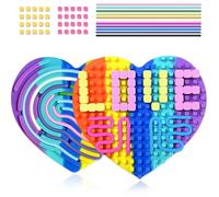 Echehi Silicone Double Sided Sensory Activity Board, Suitable for Children and Adults to Relieve Stress, Anxiety, Adhd. Heart