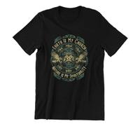 ECHJCG Earth is My Church, Nature is My Spirit - Printed T-Shirt Greenpeace World Black(Small)
