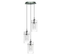 Echo 3 Light Multi-Drop Pendant Ceiling Light silver-coloured