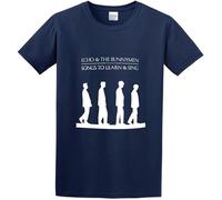 Echo and The Bunnymen Rock O Neck Men T Shirt Navy Blue