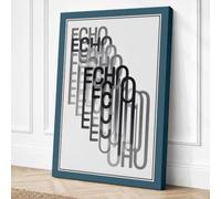 Echo in Motion Typography Canvas Wall Art Print 30x20 Inch (76 x 51 cm)