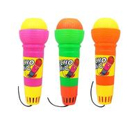 Echo Microphone 18.5x6cm 3 Pack Battery Free Singing Toy Pro ,Fun Voice Amplifier Karaoke Toy For Children Party Supply Accessory Fun Noise Maker For Kids Adults