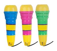 Echo Microphone for Kids - 3PCS Battery-Free Plastic Echo Mic, Lightweight Toy 5.91 Inch Random Color