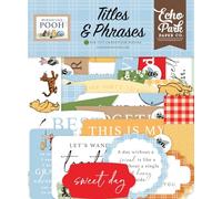 Echo Park Cardstock Ephemera 33/Pkg-Titles & Phrases, Winnie The Pooh