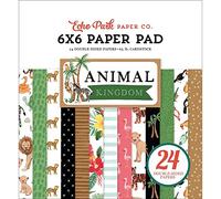 Echo Park Double-Sided Paper Pad 6"X6" 24/Pkg-Animal Kingdom AK259023