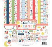 Echo Park Paper 647822 Double-Sided Solid Cardstock - Little Dreamer Girl, Collection Kit 12 x 12