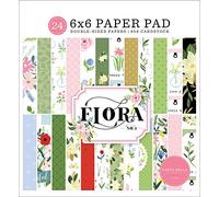 Echo Park Paper Carta Bella Double-Sided 6"X6" 24/Pkg 4, Flora No.4 6x6 Paper Pad, 6-x-6-Inch