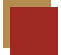 Echo Park Paper Christmas Village: Dk. Red/Gold 12x12 Coordinating Solid Paper, Multi