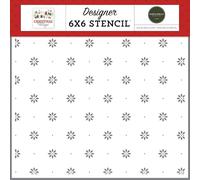 Echo Park Paper Christmas Village: Holly Jolly Flowers Stencil, Multi