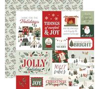 Echo Park Paper Christmas Village: Multi Journaling Cards 12x12 Patterned Paper