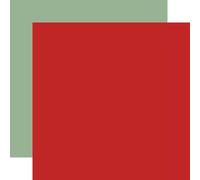Echo Park Paper Christmas Village: Red/Lt. Green 12x12 Coordinating Solid Paper, Multi