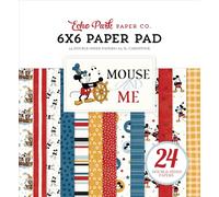 Echo Park Paper Co. Mouse and Me 6x6 Paper Pad, 24 Double Sided Sheets, Card Stock
