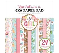 ECHO PARK PAPER COMPANY All Girl Paper 6X6 PAD, Pink, Dark, Pink,Green, Teal, One Size