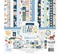 Echo Park Paper Company Echo Park 12"X12", Paper, Welcome Baby Boy Collection Kit, 12-x-12-Inch