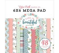 Echo Park Paper Company Echo Park Double-Sided Mega Paper Pad 6"X6" 48/Pkg-Life is Beautiful