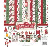 Echo Park Paper Company Santa Claus Lane Collection Kit, Multicolor