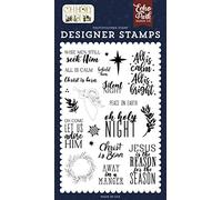 Echo Park Paper Company Stamp, Red, Green, Tan, Gold, Navy